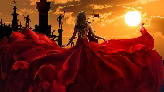 Red night around Brussels...