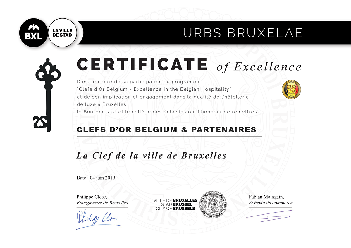 COB&Partners - Certificate of Excellence